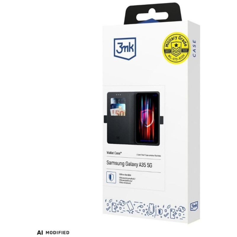 Θήκη πορτοφόλι 3MK Wallet Case για Xiaomi 17 Ultra, μαύρη