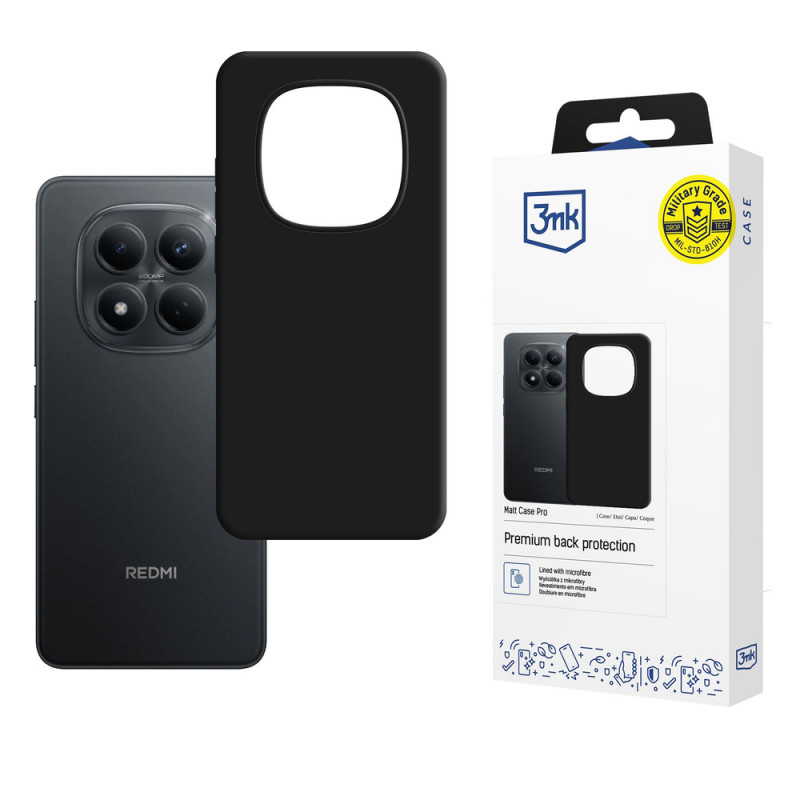 Θήκη smartphone 3MK Matt Case Pro για Xiaomi Redmi Note 15 Pro 4G, μαύρη