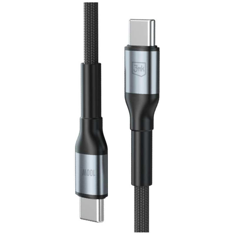 Καλώδιο 3MK Hyper Cable N-SERIES USB-C σε USB-C, 1,5 m, 100 W, μαύρο
