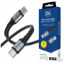 Καλώδιο 3MK Hyper Cable N-SERIES USB-C σε USB-C, 3 m, 240 W, μαύρο