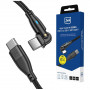 Καλώδιο 3MK Hyper Cable N-SERIES USB-C σε USB-C με περιστρεφόμενο άκρο 180°, 1 m, 100 W, μαύρο