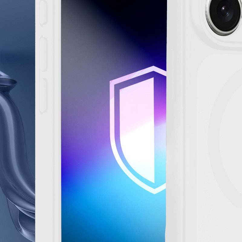 Θήκη smartphone 3MK Misty MagCase για Apple iPhone 17, συμβατή με MagSafe, λευκή