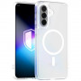 Θήκη smartphone 3MK Misty MagCase για Samsung Galaxy A37, συμβατή με MagSafe, λευκή