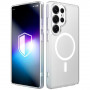 Θήκη smartphone 3MK Misty MagCase για Samsung Galaxy S25 Ultra, συμβατή με MagSafe, λευκή