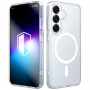 Θήκη smartphone 3MK Misty MagCase για Samsung Galaxy S25, συμβατή με MagSafe, λευκή