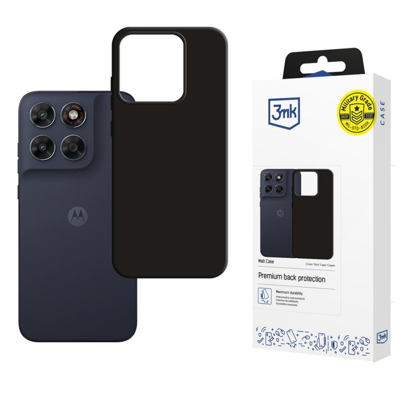Θήκη 3MK Matt Case για Motorola Moto G87, μαύρη