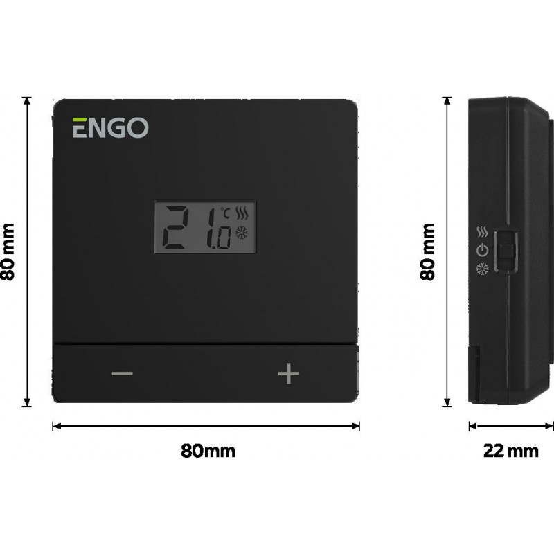 ENGO Controls EASY-BATB Ημερήσιος Ενσύρματος Θερμοστάτης