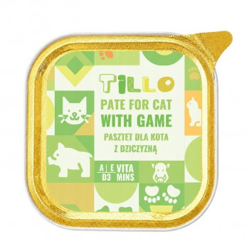 TILLO Υγρή τροφή για γάτες Pate Game, 100 g