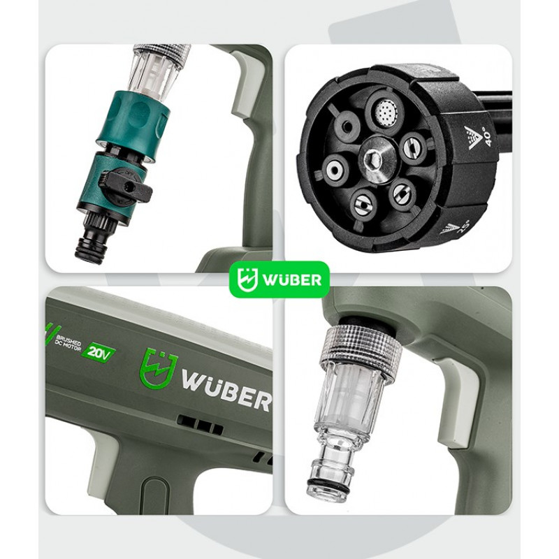 Wuber W04322 Ασύρματο Πλυστικό Μηχάνημα, 20 V, 300 l/h