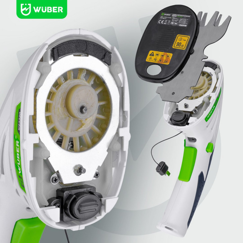 Wuber W23320 Ασύρματο 2 σε 1 Ψαλίδι Θάμνων και Χόρτου, 7.2 V, Κοπή 120 mm, USB-C