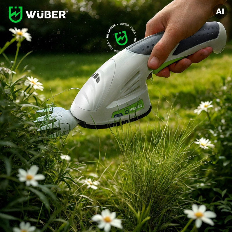 Wuber W23320 Ασύρματο 2 σε 1 Ψαλίδι Θάμνων και Χόρτου, 7.2 V, Κοπή 120 mm, USB-C
