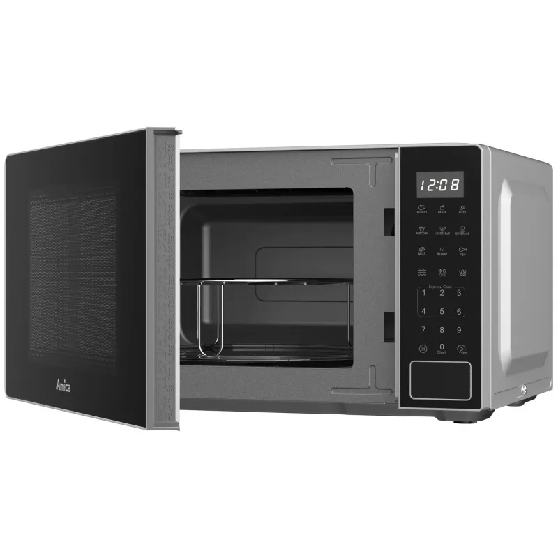 Amica MMW20E3GS Ελεύθερος Φούρνος Μικροκυμάτων με Γκριλ, 20 L, μαύρο/ασημί