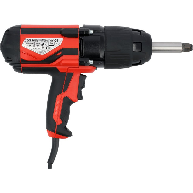 Ηλεκτρικό κρουστικό κλειδί YATO 1/2" 1020 W / 800 Nm YT-82022