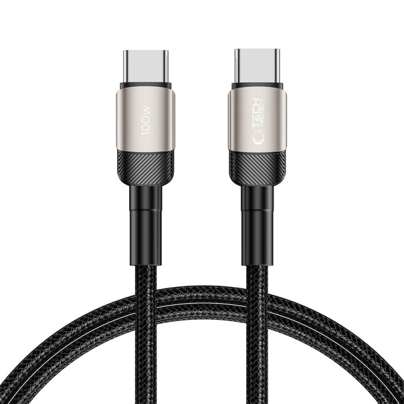 Tech-Protect Καλώδιο UltraBoost Evo USB-C / USB-C 100W 5A 100cm Titanium