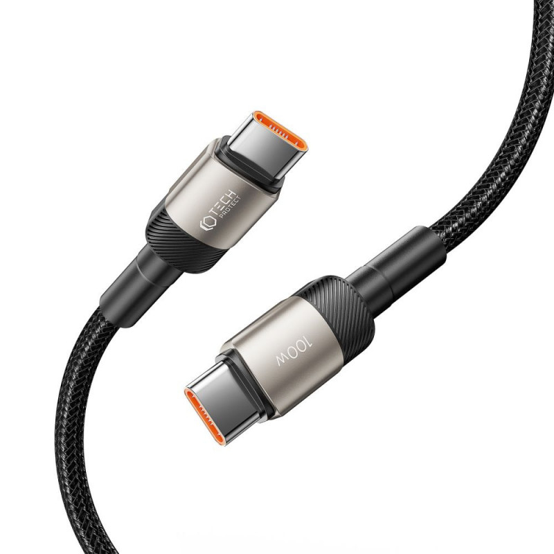 Tech-Protect Καλώδιο UltraBoost Evo USB-C / USB-C 100W 5A 100cm Titanium