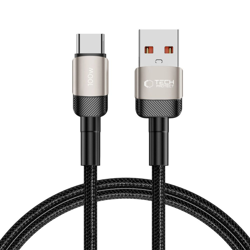 Καλώδιο Tech-Protect UltraBoost Evo USB-A / USB-C 100W 5A 100cm Titanium