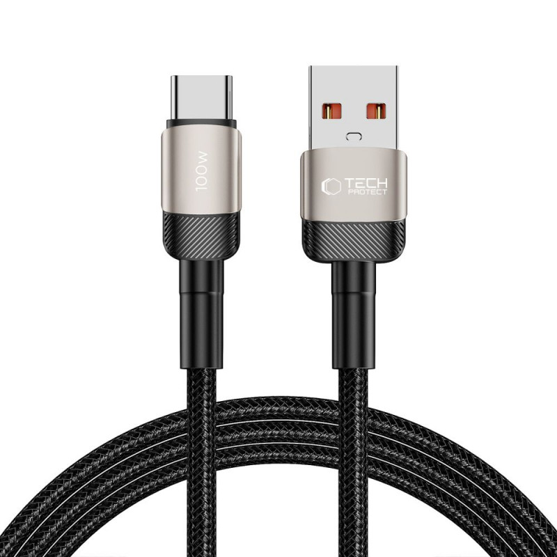 Tech-Protect UltraBoost Evo καλώδιο USB-A / USB-C 100W 5A 200cm Titanium