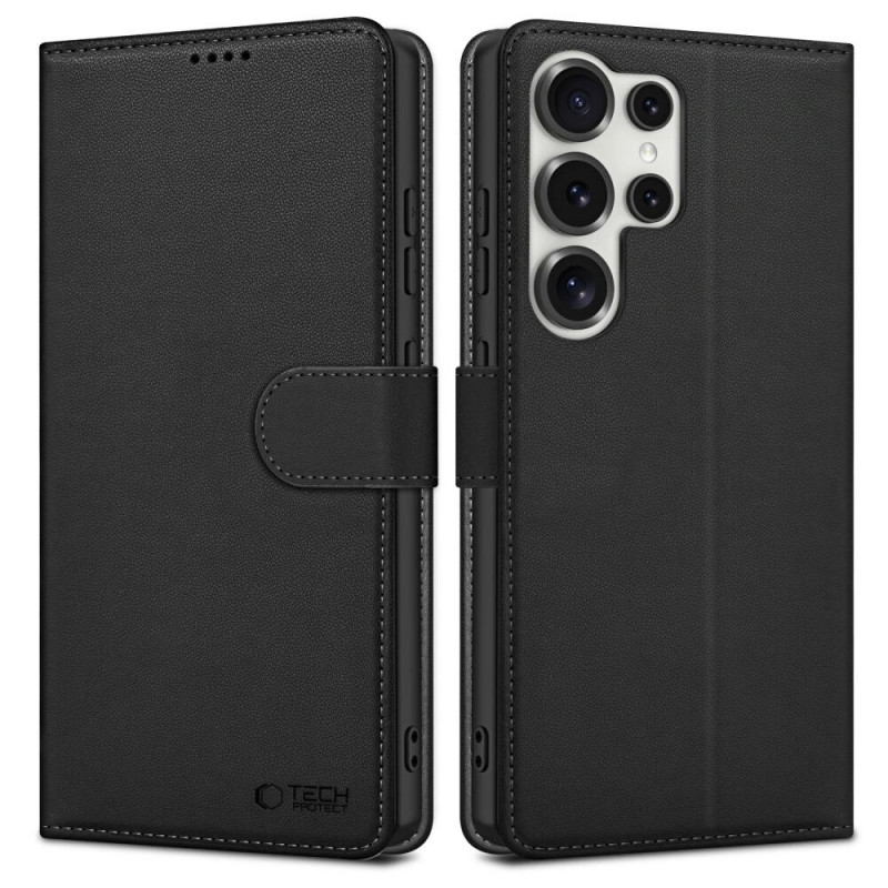 Θήκη πορτοφόλι Tech-Protect για Samsung Galaxy S25 Ultra, μαύρη