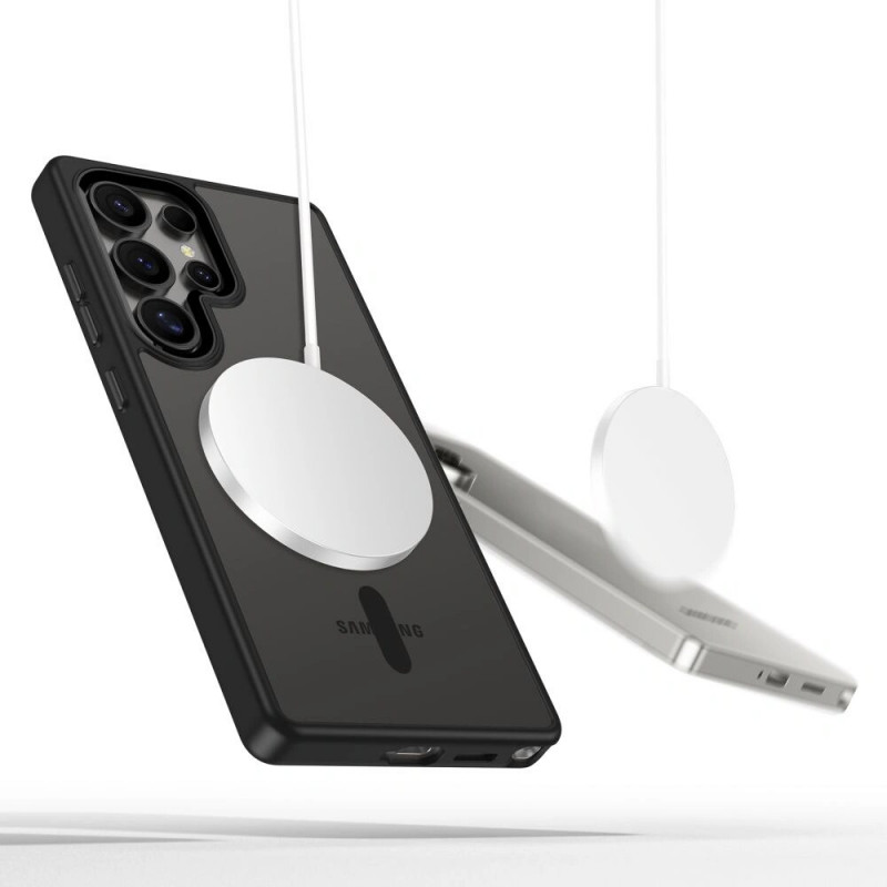 Θήκη Tech-Protect Magmat MagSafe για Samsung Galaxy S25 Ultra, Μαύρο/Διάφανο