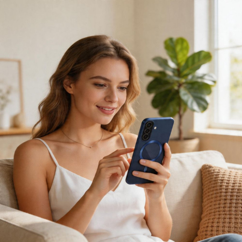 Θήκη Tech-Protect MagFlex MagSafe για Samsung Galaxy A57 5G, μπλε ναυτικό
