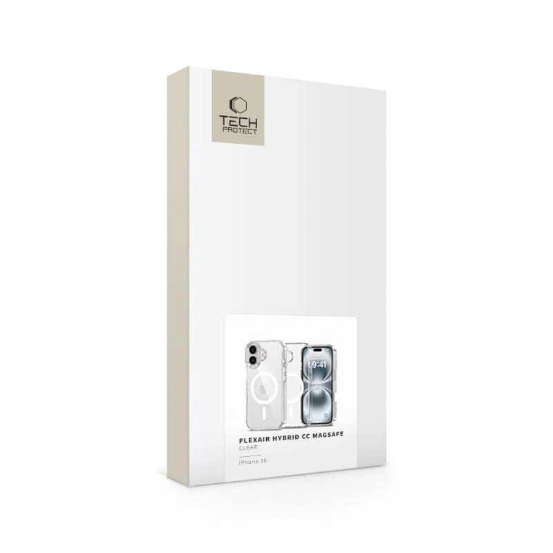 Θήκη Tech-Protect Flexair Hybrid CC MagSafe για Apple iPhone 16, Διάφανη