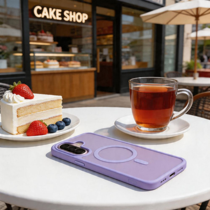 Θήκη Tech-Protect Magmat MagSafe για Samsung Galaxy A57 5G, ματ λιλά