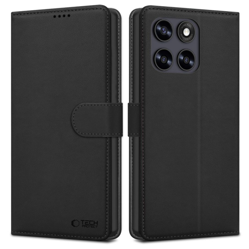 Θήκη πορτοφόλι Tech-Protect Wallet για Motorola Moto G67 / G77, μαύρη