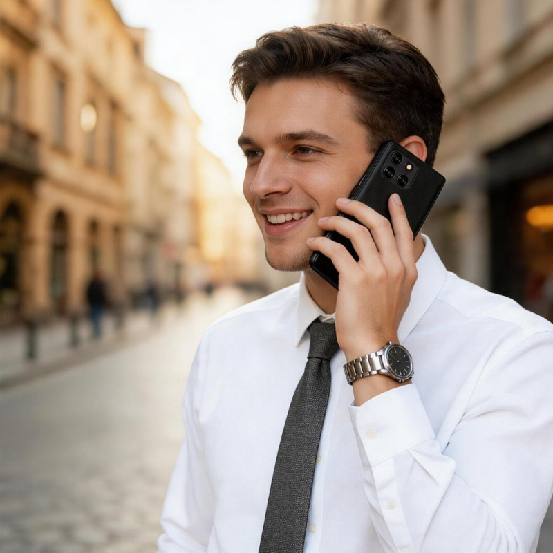 Θήκη πορτοφόλι Tech-Protect Wallet για Motorola Moto G67 / G77, μαύρη