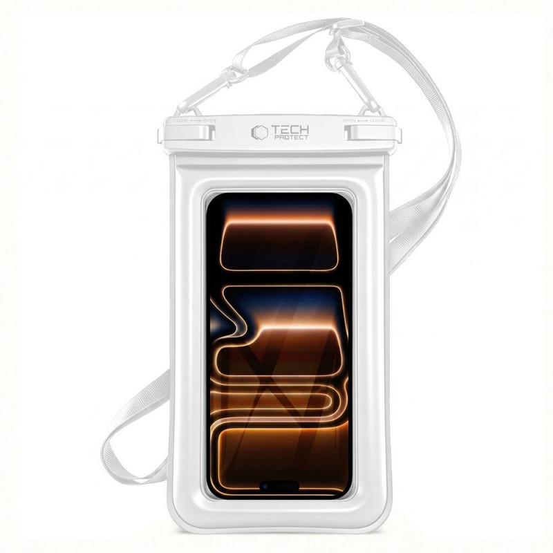 Tech-Protect UWC7 Universal Αδιάβροχη Θήκη με Πλωτήρα για Smartphones έως 6.9 Inch, Λευκή