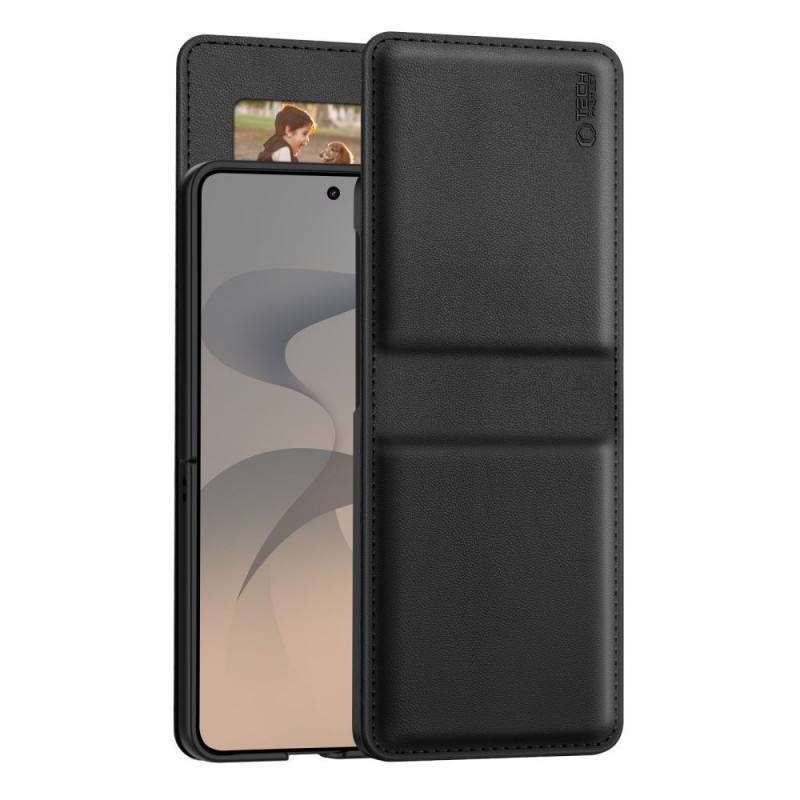 Θήκη πορτοφόλι Tech-Protect για Samsung Galaxy Z Flip 8, μαύρη
