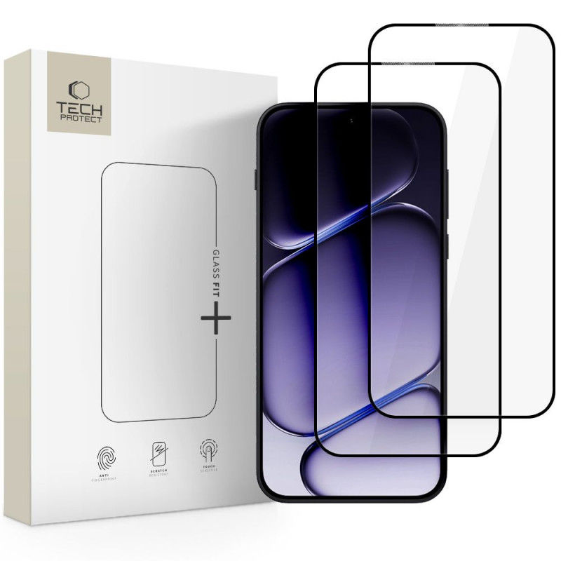 Tech-Protect Glass Fit+ Ενισχυμένο Γυαλί για OnePlus Nord 6 (2 τεμ.), Μαύρο