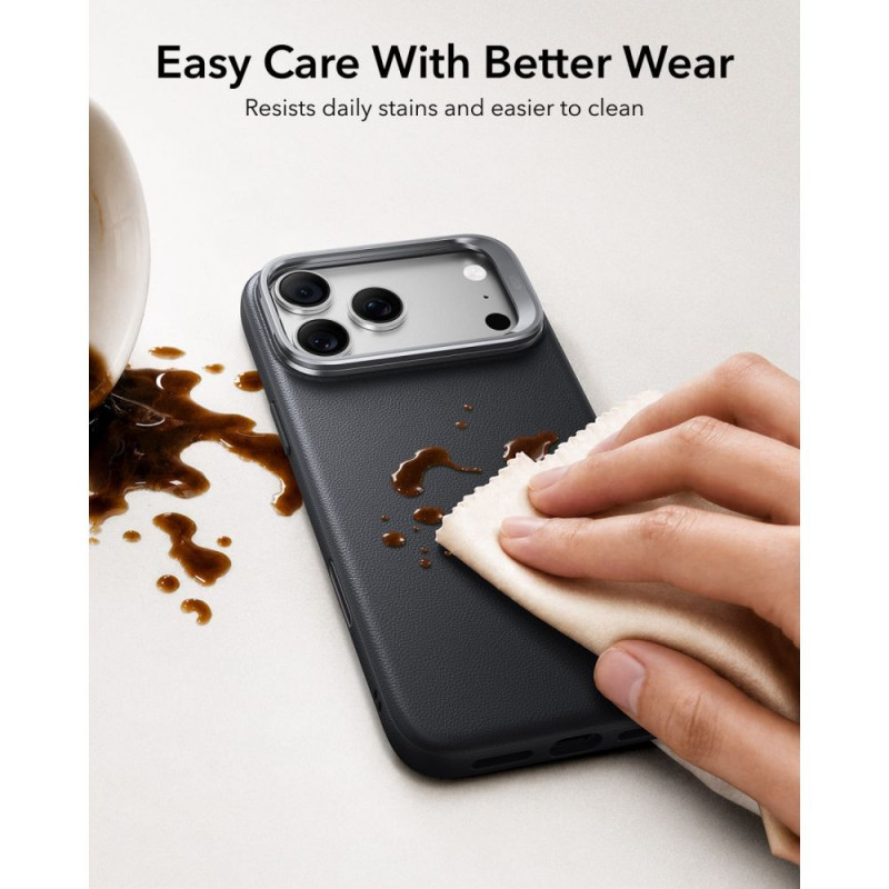 Θήκη ESR Leather Kickstand MagSafe για Apple iPhone 17 Pro / 18 Pro, Μαύρη