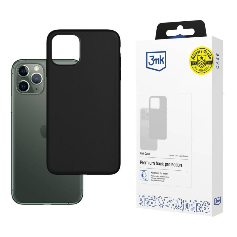 Θήκη smartphone 3MK Matt Case για Apple iPhone 12/12 Pro, μαύρη