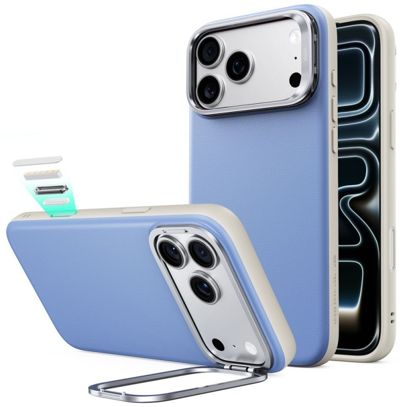 Θήκη ESR Leather Kickstand MagSafe για Apple iPhone 17 Pro Max / 18 Pro Max, γαλάζιο