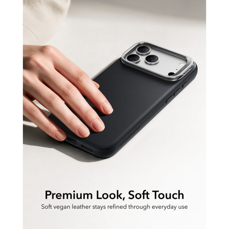 Θήκη ESR Leather Kickstand MagSafe για Apple iPhone 17 Pro Max / 18 Pro Max, Μαύρη