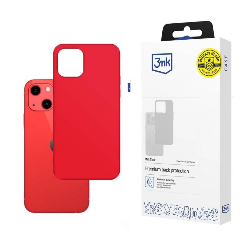 Θήκη 3MK Matt Case για Apple iPhone 13 (3MK3394STR), κόκκινο φράουλα