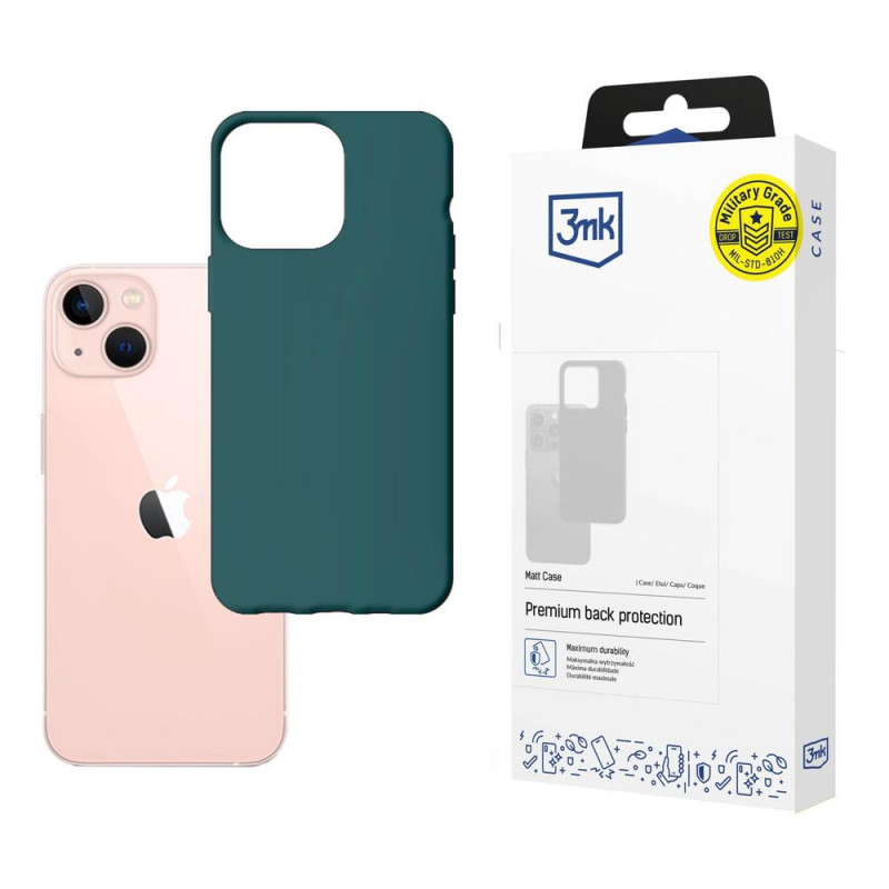 Θήκη 3MK Matt Case για Apple iPhone 14 Plus / 15 Plus, σκούρο πράσινο