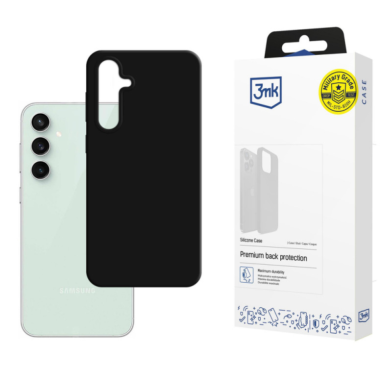 Θήκη σιλικόνης 3MK για Samsung Galaxy S23 FE, μαύρη