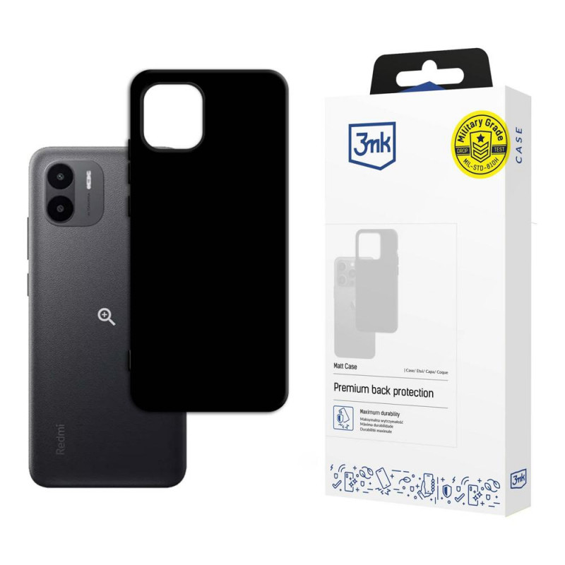 Θήκη 3MK Matt για Xiaomi Redmi A2, μαύρη