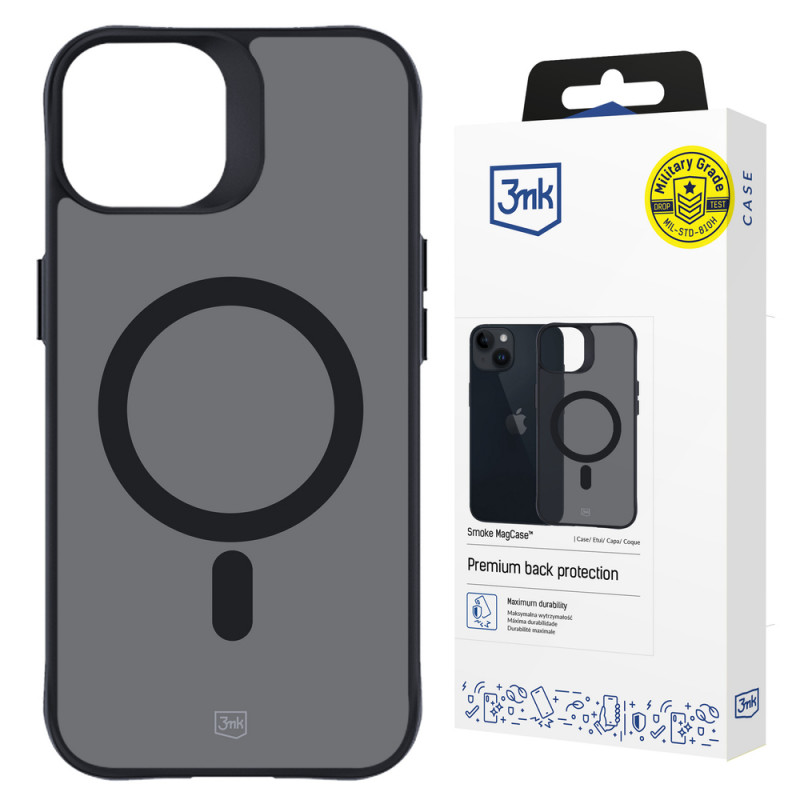 Θήκη 3MK Smoke MagCase με MagSafe για Apple iPhone 15, Ημιδιαφανής