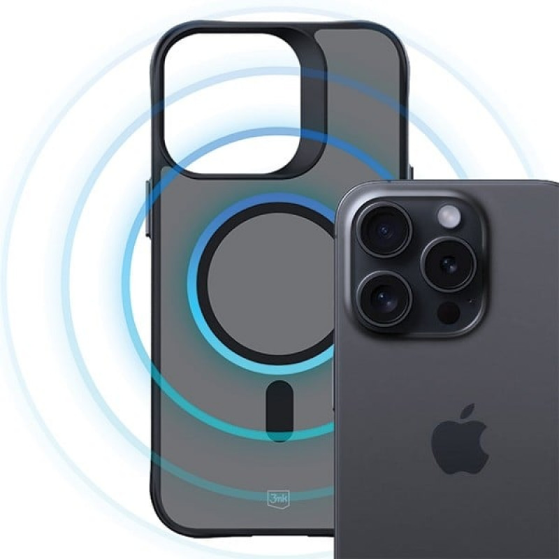 Θήκη 3MK Smoke MagCase με MagSafe για Apple iPhone 15 Pro, Ημιδιαφανής