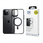 Θήκη 3MK Satin Armor MagCase με MagSafe για Apple iPhone 12 Pro Max, Διάφανη με Μαύρο Πλαίσιο
