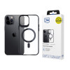 Θήκη 3MK Satin Armor MagCase με MagSafe για Apple iPhone 12 Pro Max, Διάφανη με Μαύρο Πλαίσιο