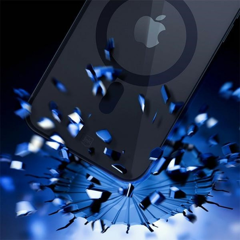 Θήκη 3MK Satin Armor MagCase με MagSafe για Apple iPhone 12 Pro Max, Διάφανη με Μαύρο Πλαίσιο