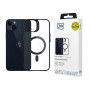 Θήκη 3MK Satin Armor MagCase με MagSafe για Apple iPhone 14 Plus, Διάφανη με Μαύρο Πλαίσιο (156076-0)