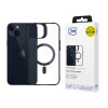 Θήκη 3MK Satin Armor MagCase με MagSafe για Apple iPhone 14 Plus, Διάφανη με Μαύρο Πλαίσιο (156076-0)
