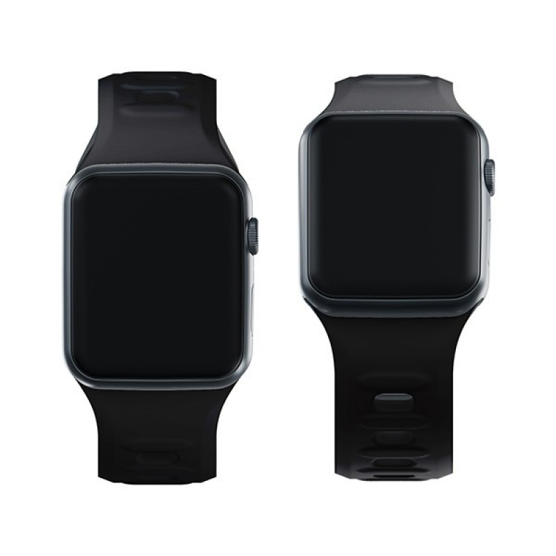 3mk Σιλικόνης Λουράκι Ρολογιού για Apple Watch 38/40/41 mm, μαύρο
