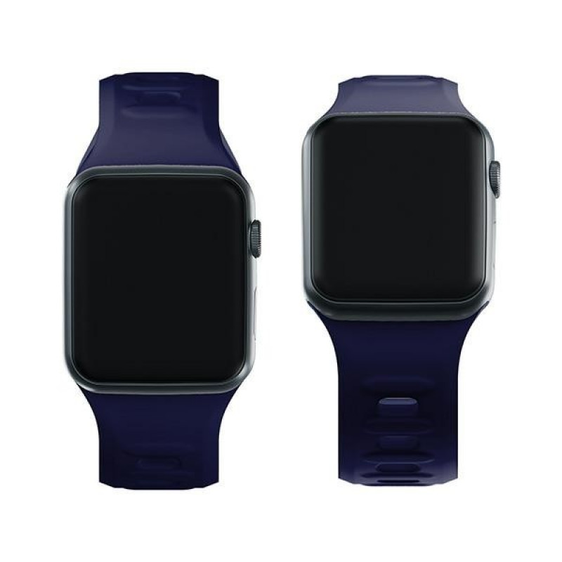 Λουράκι ρολογιού από σιλικόνη 3mk για Apple Watch 38/40/41 mm, θαλασσί μπλε