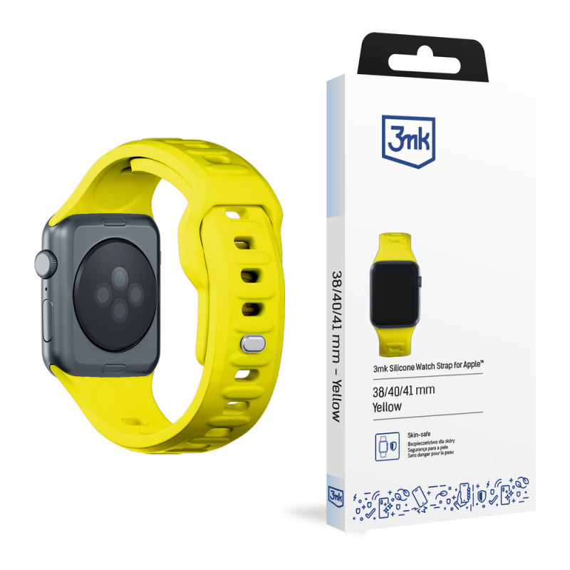 3mk Σιλικονούχο Λουράκι Ρολογιού για Apple Watch 38/40/41 mm, κίτρινο