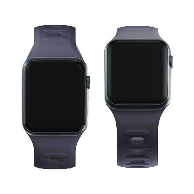 3mk Σιλικόνης Λουράκι Ρολογιού για Apple Watch 42/44/45/49 mm, γκρι